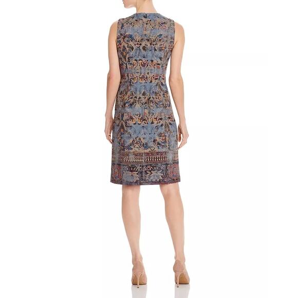 Kobi Halperin Sheath Dress 4 Blue Multi Fresco Sienna Contemporary Career Modern - Picture 4 of 15